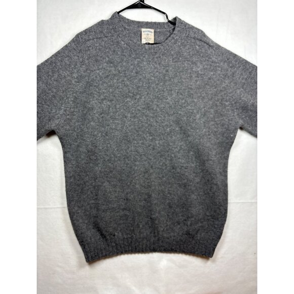 Bills Khakis New England Shetland Wool Sweater XL Gray Crewneck - Picture 3 of 10